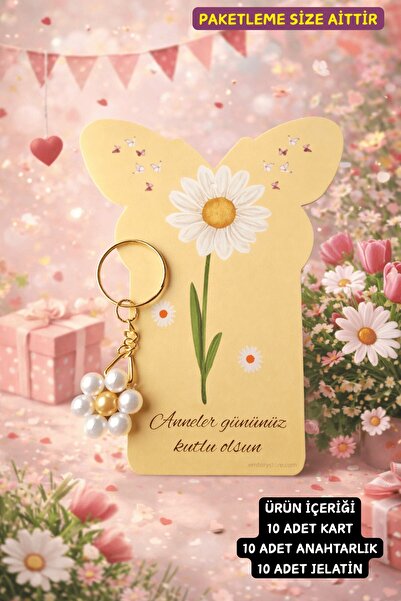 Emtory Home Butterfly | Papatya Anahtarlık - Anneler Günü Hediyesi - Özel Kon...