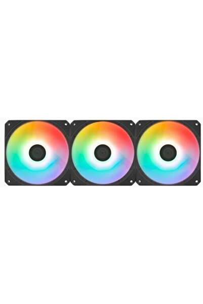 AEROCOOL Set 3 ventilatoare Link 3-Pack 120mm iluminare aRGB Negru
