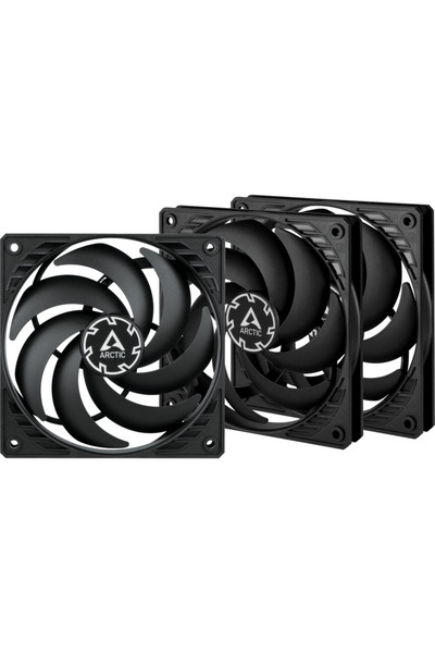 Arctic P12 Slim PWM PST, 120mm, Negru, 3 Bucati