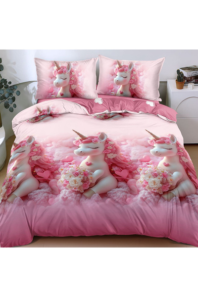OEM Duvet Cover Set with Stretchy 180x200 for double bed, 4 pieces, JHN Finet...