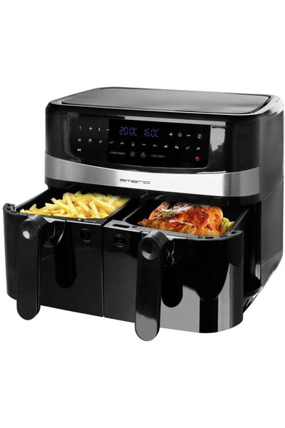 Emerio cu aer cald Smart Fryer 2400 W 4,5+4,5L Cool touch Negru