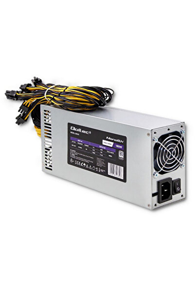 Qoltec 1800W, 80 Plus Platinum, Gaming Miner