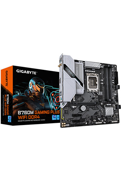 Gigabyte B760M Gaming Plus WIFI DDR4, Intel B760, Socket 1700, mATX, Gri