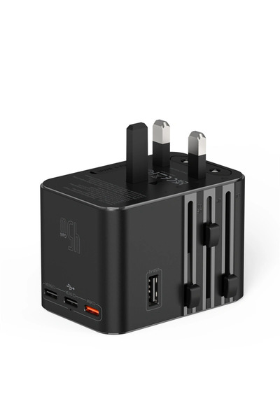 WIWU Wi-UA006 Universal GAN 45W Plug Adapter - Black