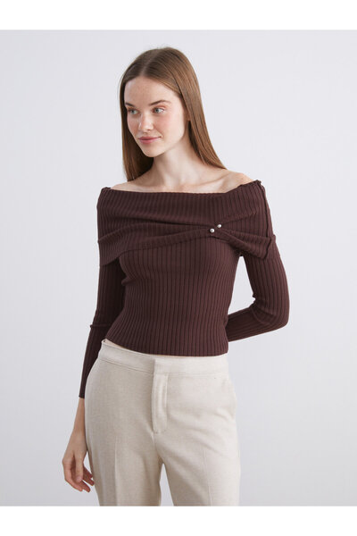 LC Waikiki Slash Neck Women's Knitwear Sweater