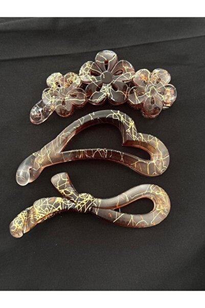 bijoux uniques muz toka topuz tokası 3"lü set