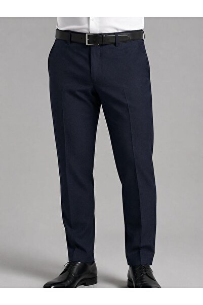 CLASSİCS MEN Ανδρικό υφασμάτινο παντελόνι Ricati Regular Fit με σχέδιο άρμουρ...