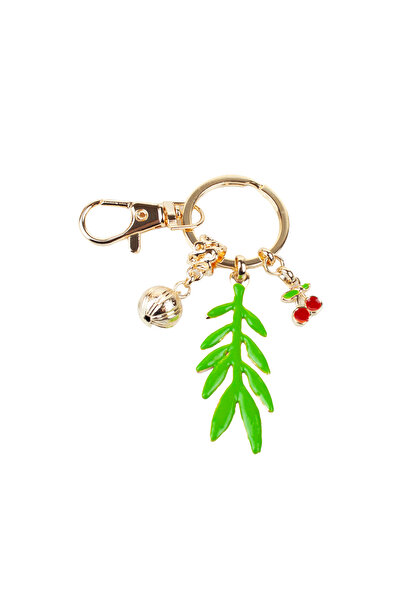 Liveyn Design Leaf and Cherry Figured Keychain & Bag Ornament