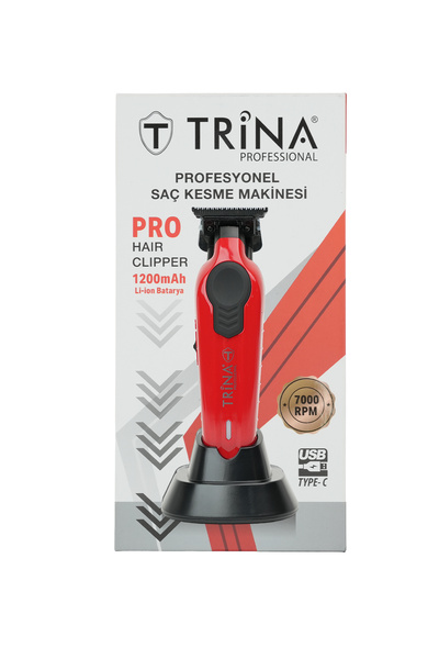 Trina Profesyonel Saç Kesme Makinesi Kırmızı TRNSACKS0080RD