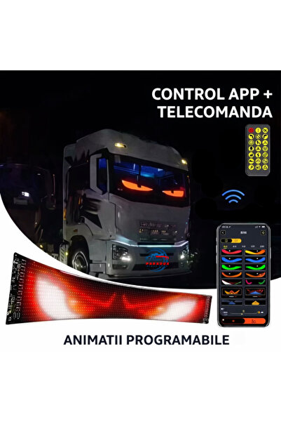 PARADOX SINCE 1992 Πάνελ LED Μήτρας RGB  "Διαβολικά Μάτια " για Οθόνη Παρμπρίζ