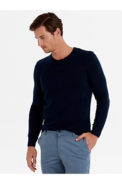 LC Waikiki Crew Neck Long Sleeve Men's Tricot Sweater