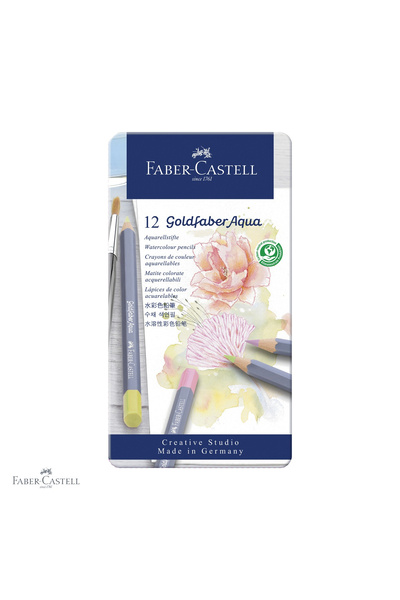 Faber Castell Set de 12 creioane colorate acuarelabile Faber-Castell Goldfabe...
