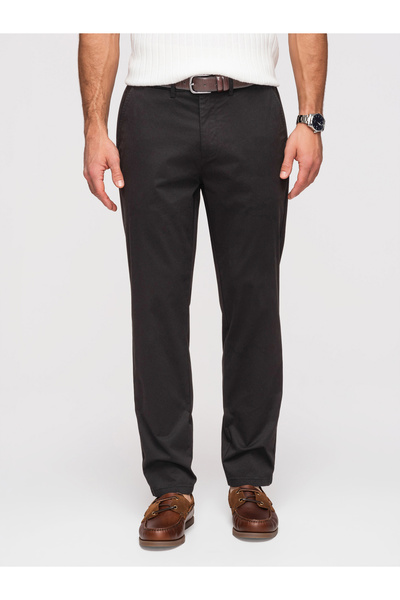 OMBRE Pánské Chino Kalhoty Elegantní OM-PACP-0293 Černá
