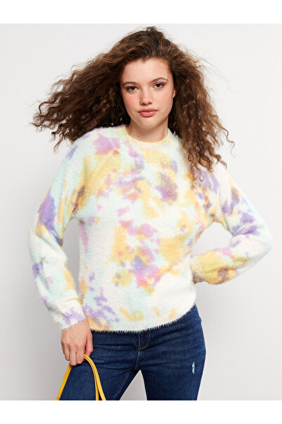 LC Waikiki Funnel Neck Patterned Women's Knitwear Sweater
