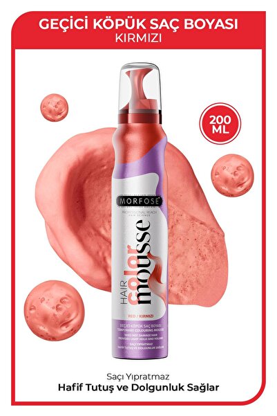 Morfose Geçici Renkli Saç Köpüğü Kırmızı 200 ml