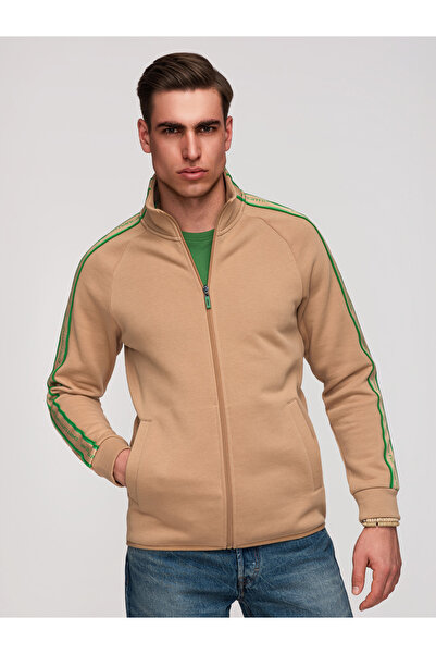 OMBRE Unisex Φούτερ Αθλητικό B1715 - Άνετο, Μοντέρνο Καφέ