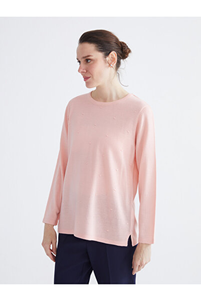 LC Waikiki Crew Neck Textured Women's Knitwear Sweater