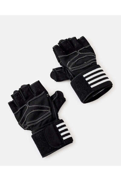 REDTAG Black Plain Black Gym Gloves