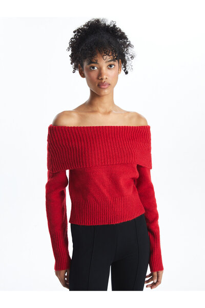 LC Waikiki Slash Neck Women's Knitwear Sweater