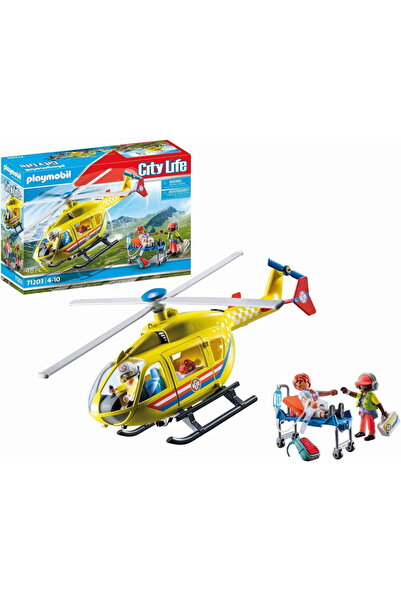 Playmobil 71203 City Life - rescue helicopter, construction toy