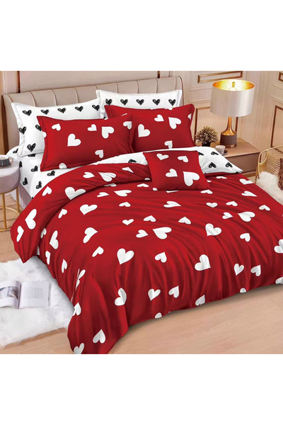 OEM Lenjerie de pat pentru pat dublu 2 persoane, JHN, din Finet, 6 piese, AUR...