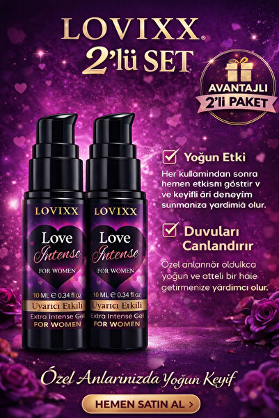 Lovix Kadınlara Özel U.yarıcı Z.evk a.rttırıcı Intense Jel 2li Set