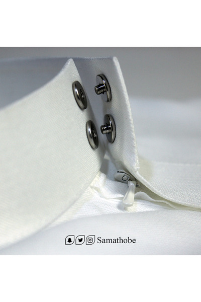 samathobe ثوب رجالي جاهز قماش سميرا ميس مقلم سكري طول 60