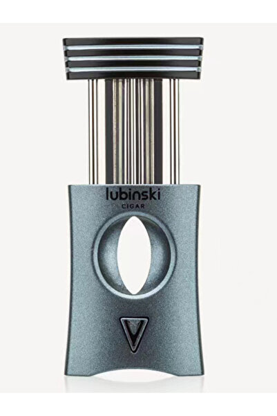Lubinski Multi-functional Cigar Cutter V-type Stainless Steel Semi-automatic V Cut Cutter With Build-in Punch