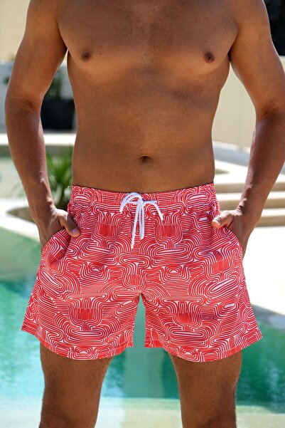 Mayom Ανδρικό μαγιό με σχέδια και τσέπες που στεγνώνουν γρήγορα -26145