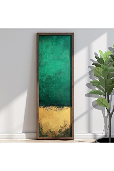 OEM Διακοσμητικό πάνελ Re-Bloom, MDF/μασίφ ξύλο, πράσινο/χρυσό/καφέ, 40 x 120...