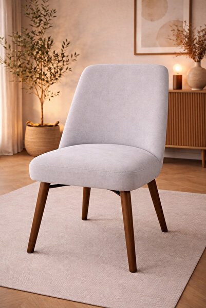 Akbal Home Sandalye Kılıfı 6Adet Standart Retro Kare İtalyan Nubuk Kumaş Yüks...