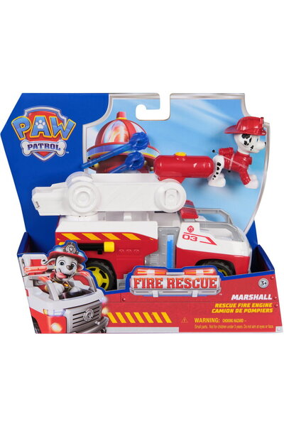 Spinmaster Paw Patrol Fire Rescue - Marshall's fire brigade vehicle (with til...