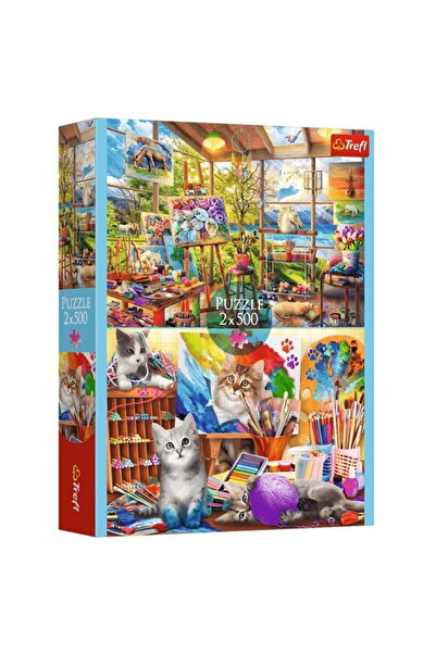 Trefl Puzzle 2x500 pieces plus picture art pisicдѓ