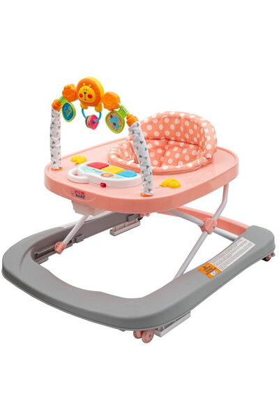 Other Premergător pentru bebeluși cu roți de silicon New Baby Forest Kingdom Roz