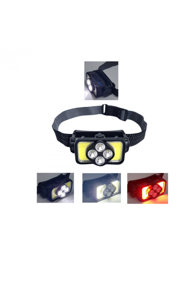 PARADOX SINCE 1992 Επαγγελματικός Φακός Κεφαλής 4 LED + 40 LED-COB με Μπαταρία