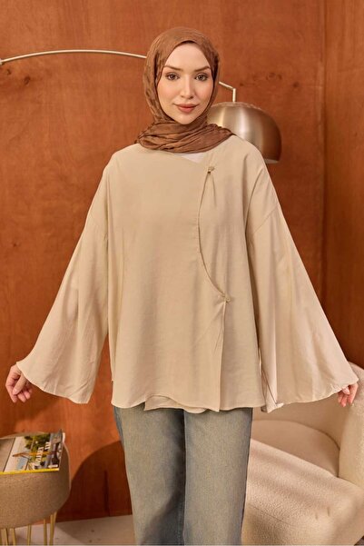 İmajButik Πέτρινο μπροστινό δεμένο κιμονό