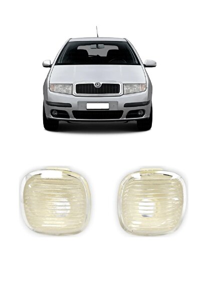 cme parts Skoda Fabia HB Mk1 2000-2008 Uyumlu Sağ+Sol Takım Şeffaf Çamurluk S...