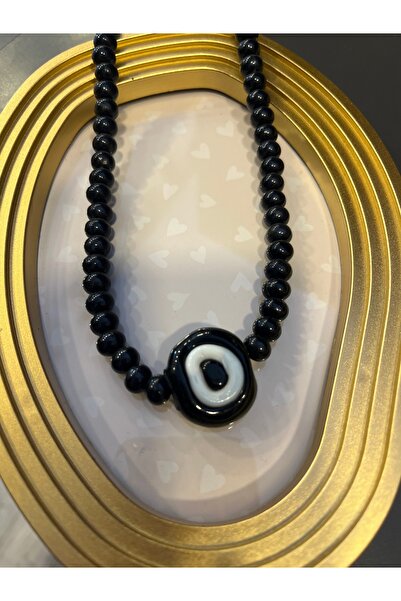 gozdeasutayaccessory Black Bead Necklace