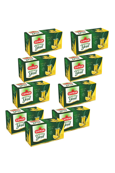 Çaykur Herdem Green Tea Filtered Sachet with Lemon 1.6Gr 25 Pieces Nine-Pack