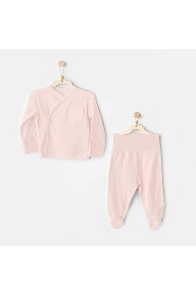 andywawa 100% قطن، قماش جاكار مكون من قطعتين، لون وردي