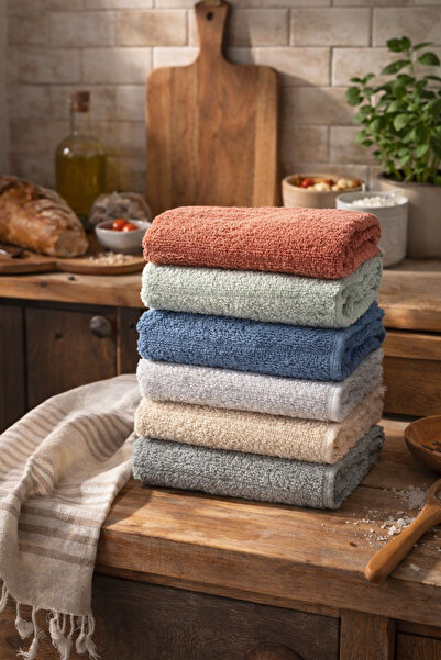 Casnack Hazal Σετ 6 τεμαχίων πετσετών κουζίνας και χεριών & προσώπου 30x50 εκ.