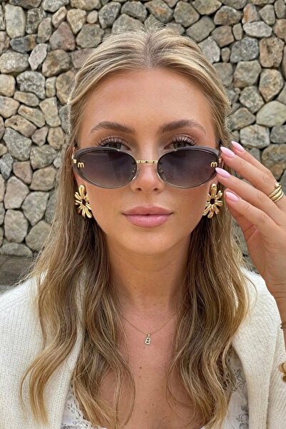 Chunky Frame نظارات شمسية نسائية من Jewell Ellipse خفيفة الوزن للغاية مع فلتر...