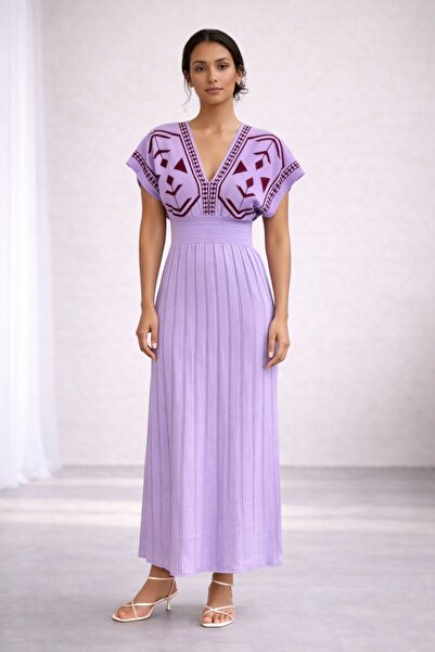 Sea Style Κομψό και άνετο πλεκτό μάξι φόρεμα