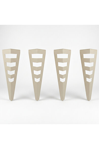 UYART HOME Uyart S13 Titanium Beige Metal Table Leg – Geometric Layered Desig...