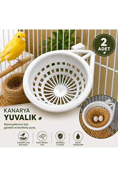 AN-GA AVM Kanarya, Hint bülbülü, İspinoz İç Yuvalık Platik 2 Adet