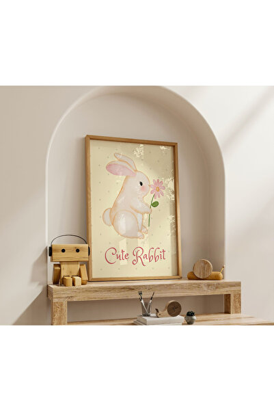 luxorpixels (Çerçevesiz) Sarı Tavşan Çocuk Odası Poster