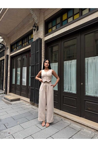 unika boutique Σετ παντελόνι Crop Vest