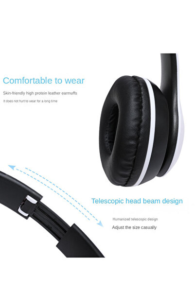 wiks Kulaküstü Bluetooth Kulalık Kablosuz Kulaküstü Bluetooth Kulaklık Kafa Üstü