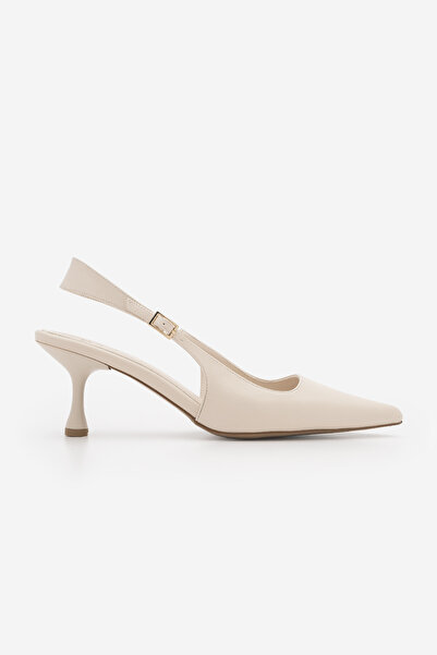 Marjin Γυναικεία παπούτσια στιλέτο με μυτερή μύτη και χοντρό λουράκι, κοντά κ...