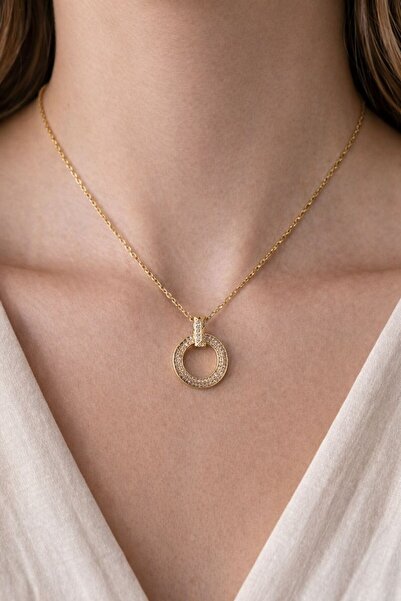 stainless steell Zircon Stone Steel Necklace